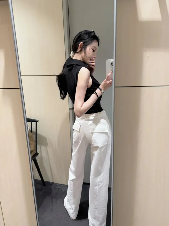 时尚洋气休闲服装气质简约时髦衣服上衣百搭修身显瘦直筒裤套装女