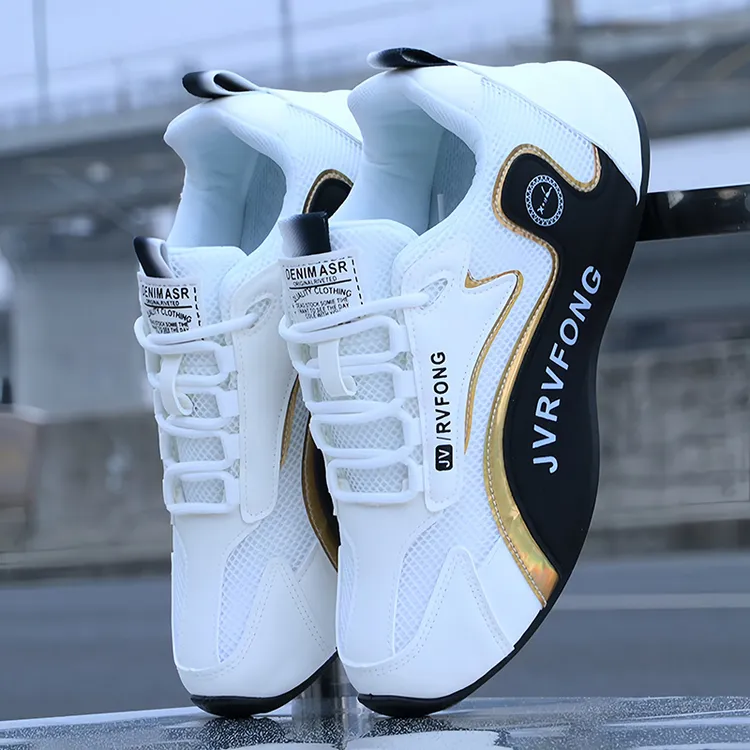 男鞋夏季透气运动鞋男款跑步鞋休闲男百搭老爹鞋防滑厚底增高潮鞋