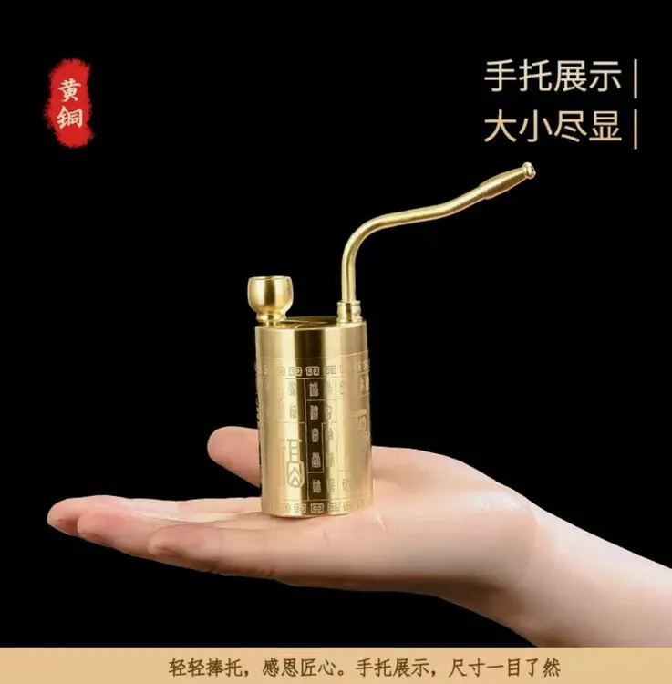 加大号新款黄铜精雕百福款五合一两用型创意摆件