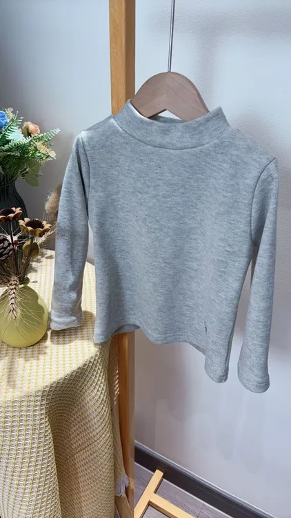 【木子西】2025深秋冬款男女童半高领打底衫儿童长袖宝宝