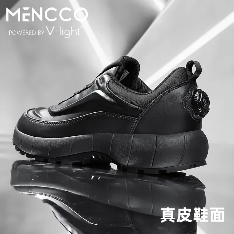 曼克 四季免系带男鞋真皮舒适防滑耐磨轻便高弹休闲运动鞋0925