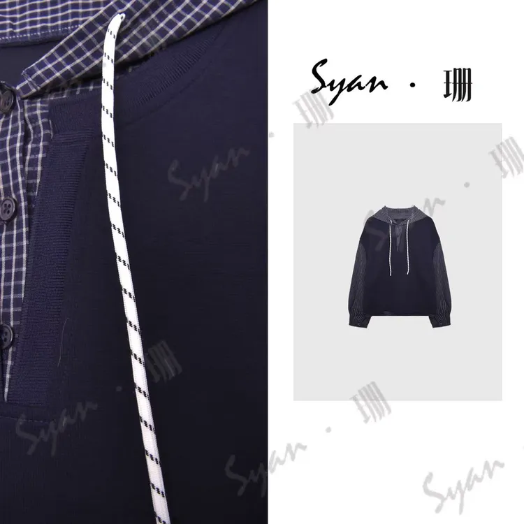 Syan【稻城】秋季新款时尚百搭小众轻奢潮流设计感卫衣