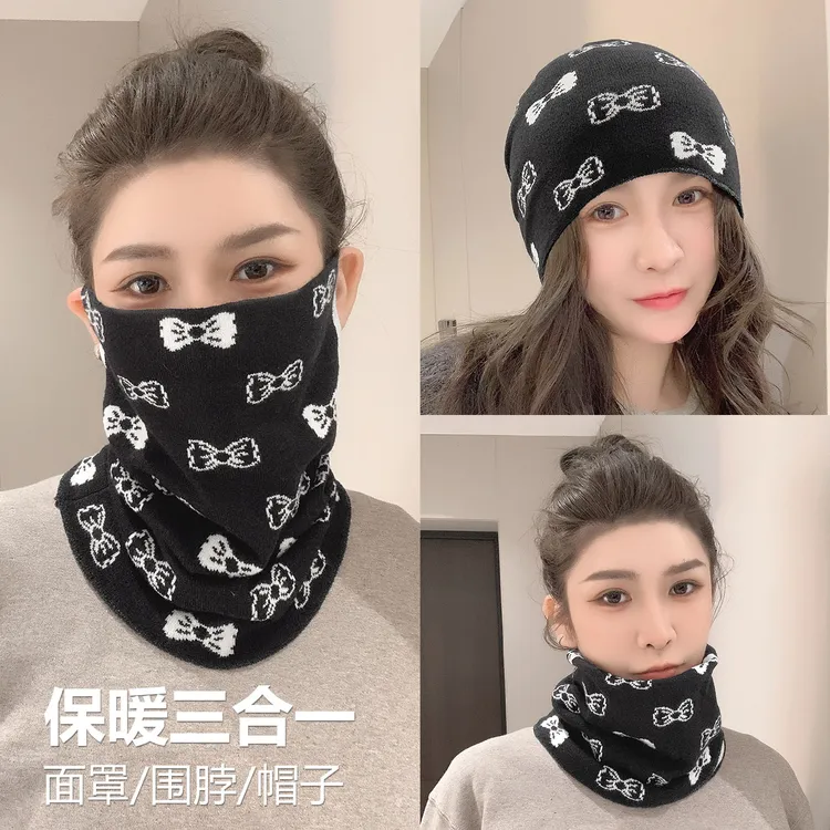 防风保暖挂耳面罩滑雪2025新款男女骑行围脖女冬季防寒护颈脖套