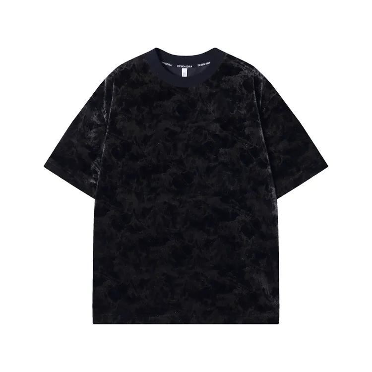 T1565夏季新款扎染满天星设计男士短袖百搭亮片上衣宽松休闲T恤