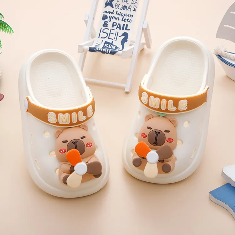 儿童凉拖鞋夏季男童女童家居室内可爱防滑软底亲子宝宝沙滩洞洞鞋