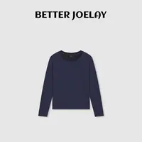 BETTER JOELAY-【点点油画】含棉百搭简约T恤长袖潮流休闲KH3379