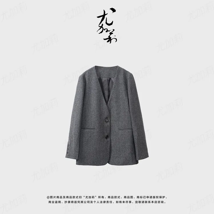 加莉精选【高级感】简约气质羊毛西装-分码-干洗