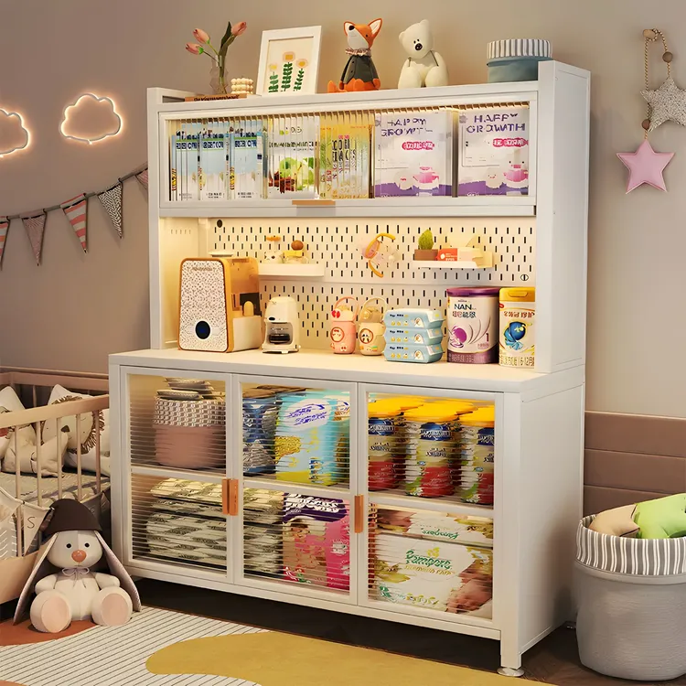 婴儿喂养台宝宝用品置物架落地多层大容量储物柜婴儿消毒柜收纳柜