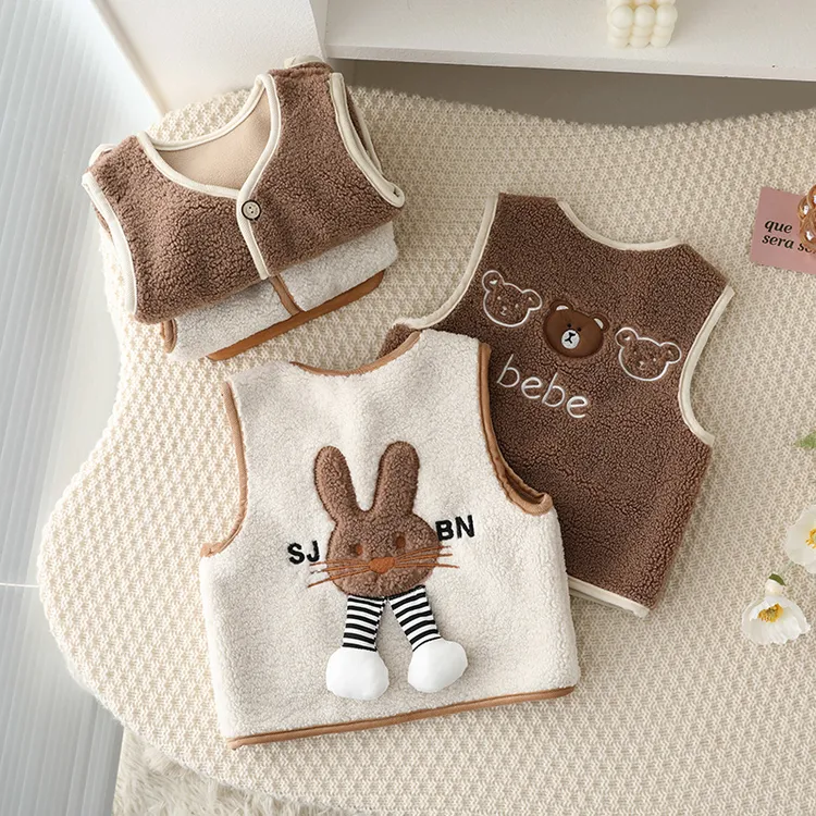 春秋儿童马甲加绒加厚休闲背心男女童秋冬保暖外穿坎肩背心