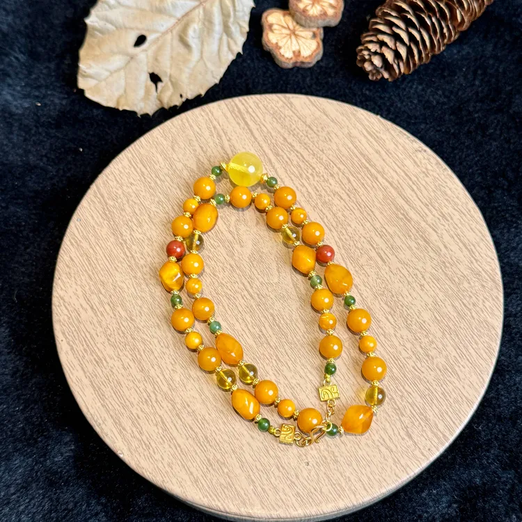 天然蜜蜡俄料原矿13-8蜜蜡项链手链(一款多戴)-05001158