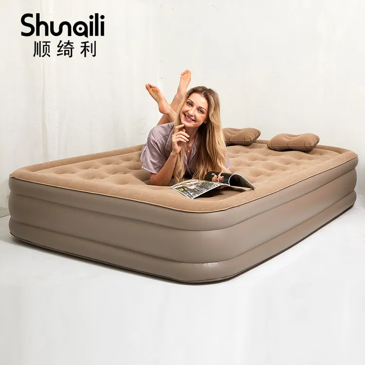 顺绮利加厚加高全自动便携充气床垫户外露营打地铺家用睡垫充气床