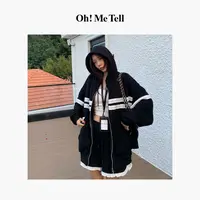 Oh! Me Tell【韩素希赵美延直井怜同款】蕾丝花边连帽卫衣短裤套装 