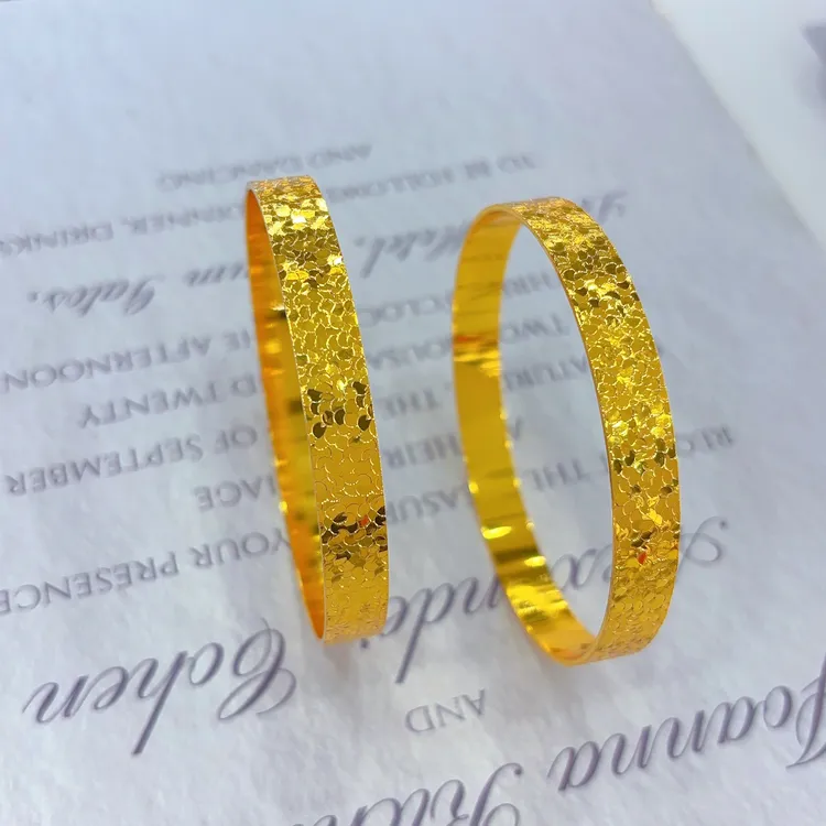 铜合金手镯 饰品镯子时尚爆款正品复古百搭仿真民族风轻奢精金色