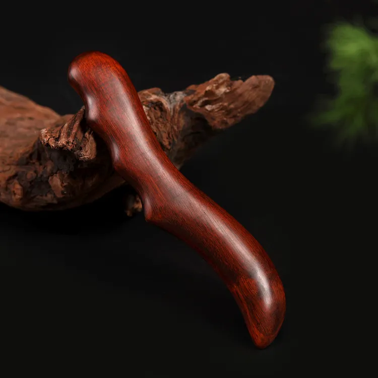 疏通家用脸部眼部刮痧提拉按摩拨筋美容院用紫檀刮痧板大号加厚刮