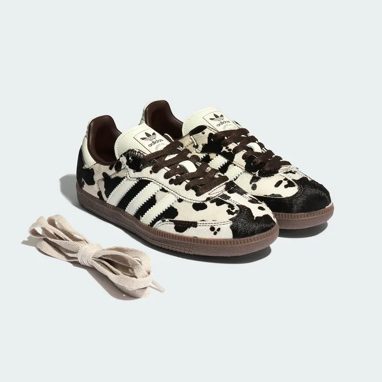 adidas /三叶草SAMBA OG W 经典奶牛纹印花德训鞋「T头鞋」KK2238