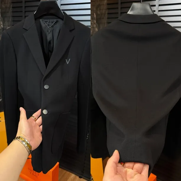 8158欧货男士西装领西服穿搭单排扣青春潮流时尚穿搭