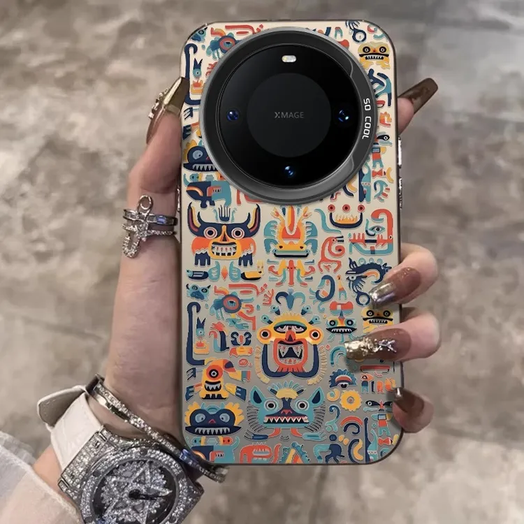 玛雅图腾适用华为mate60Pro手机壳mate70复古50/40实用保护套防摔