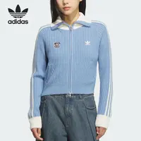 Adidas/阿迪达斯正品三叶草女士休闲修身针织长袖运动衫KF0719