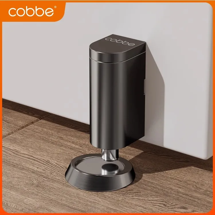 卡贝极窄玻璃门门吸免打孔地吸门后防撞卫生间新款隐形强磁门阻器