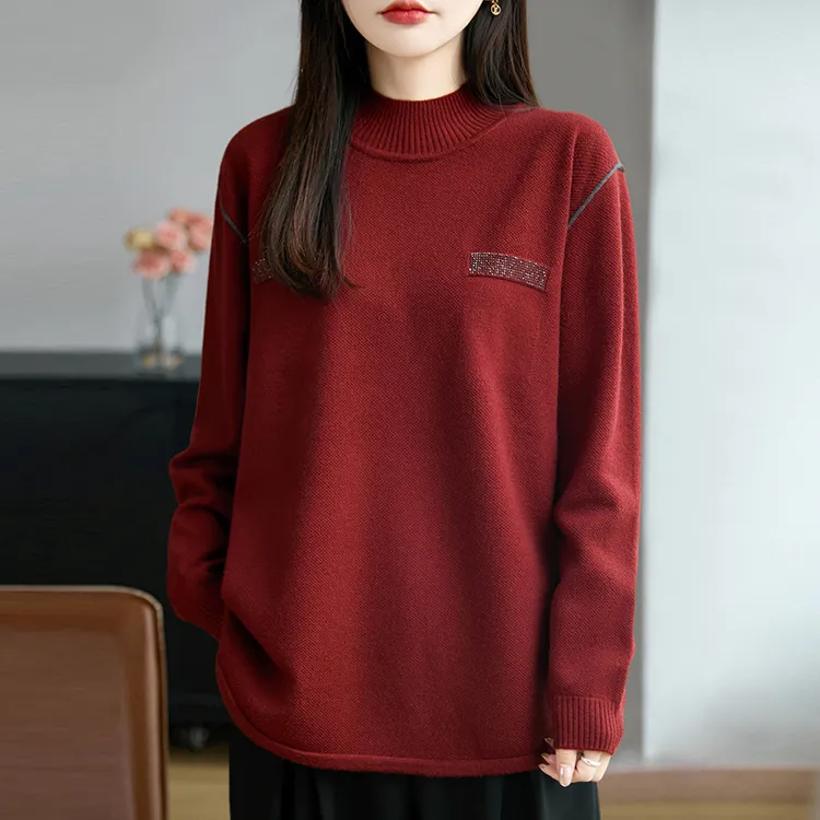 加肥加大码宽松打底衫遮肚显瘦上衣秋冬内搭可外穿毛衣2025年新款