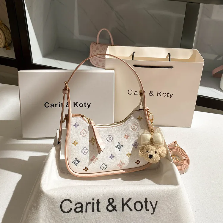 CARIT KOTY小众时尚单肩腋下包包女2025新款通勤高级感新月单肩包