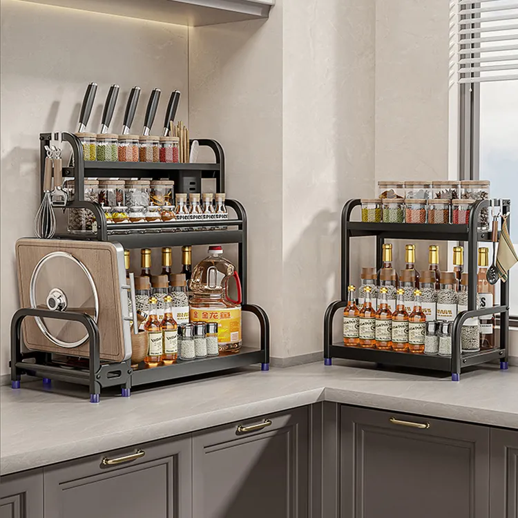 厨房调料品置物架多功能台面刀架调味料收纳架筷子砧板架多层架子