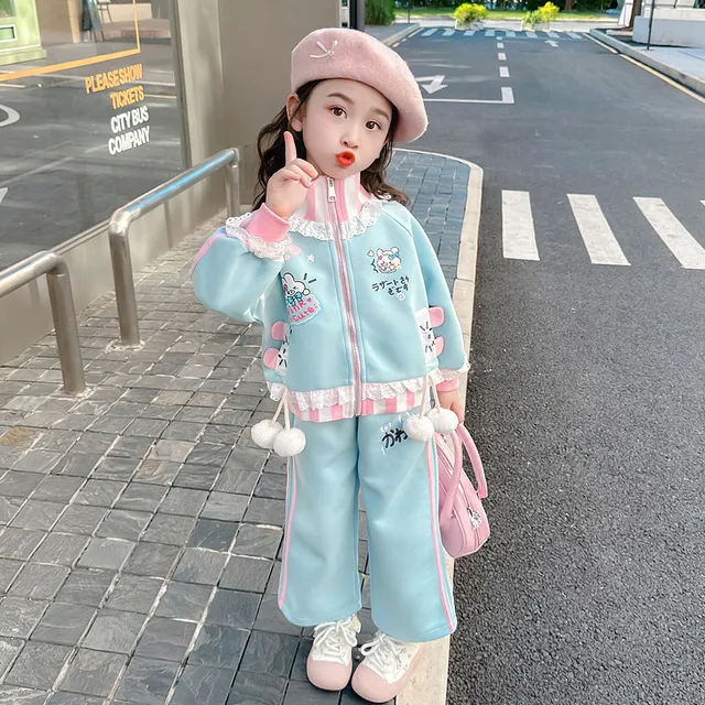 女童套装2025新款运动春装儿童韩系女宝宝春秋洋气女孩春季两件套
