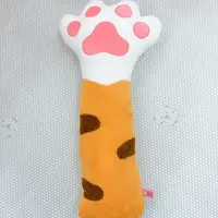 猫爪棕色70厘米毛绒玩具公仔睡觉抱枕长条可爱布娃娃