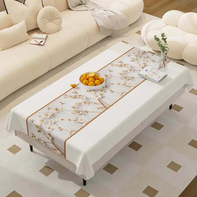 本知客厅茶几桌布防油防水又防烫桌垫新款2025高档大气网红桌布