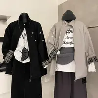 【与默推荐】韩版秋季新款韩系时尚休闲设计感显瘦拼接中长款风衣
