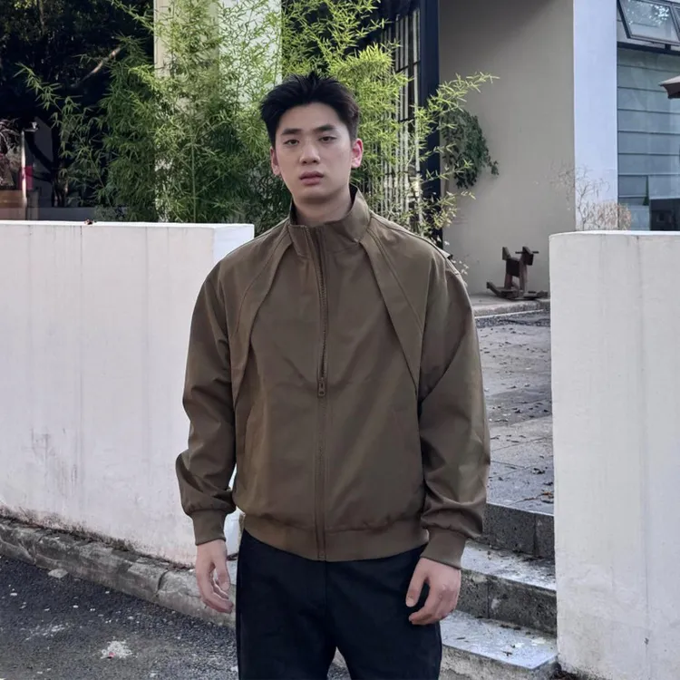 美式三防立领夹克男款秋季痞帅防水机能冲锋衣户外设计感登山外套