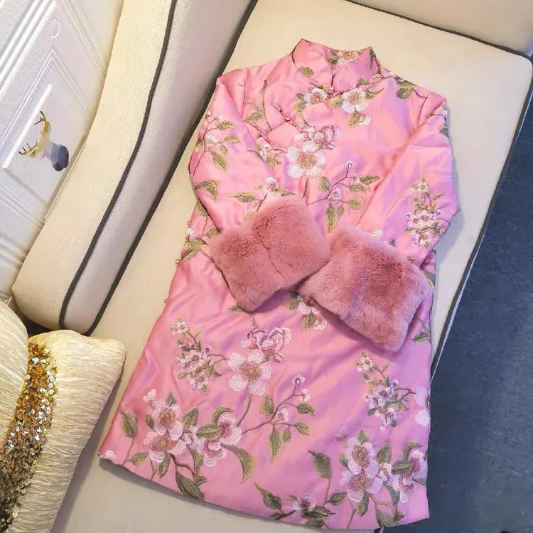 刘美人同款唐装女秋冬中式棉袄加厚复古女装改良旗袍蚀骨夹棉外套