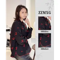 【珍珍臻选】【双鱼锦绣】新中式长袖印花百搭时尚新国风上衣S-14102