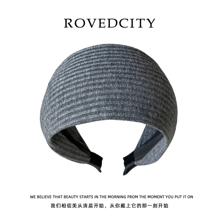 易梦玲同款针织坑边发箍女2025新款洗脸头箍高颅顶宽边发卡带头饰