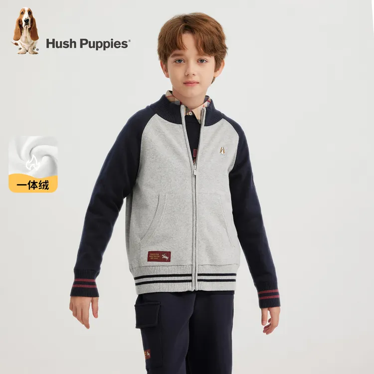 S暇步士童装2025年秋新款学院风加厚舒适混纺线衣HPTDBD16CW842