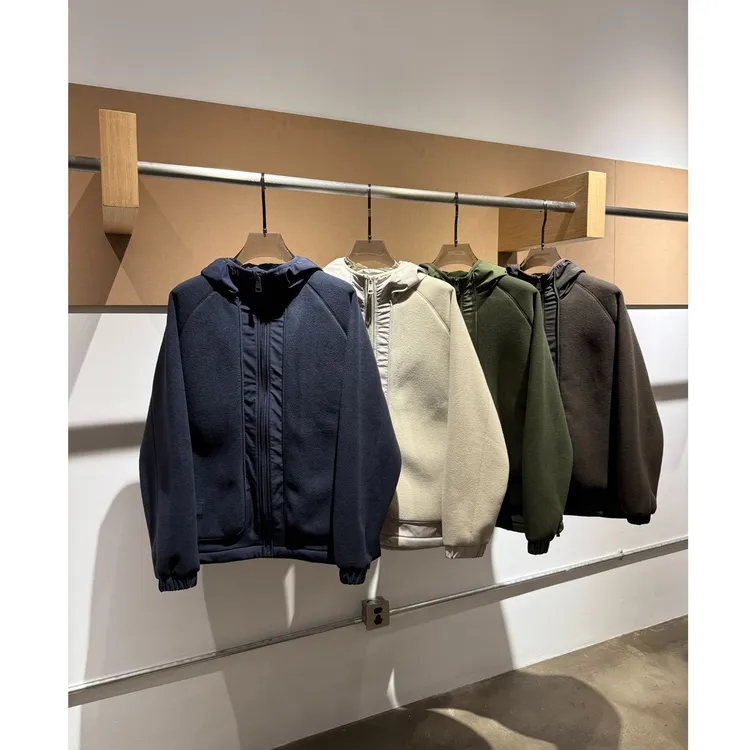 冬季新款加厚【摇粒绒】连帽外套保暖休闲百搭男女软壳棉服58606