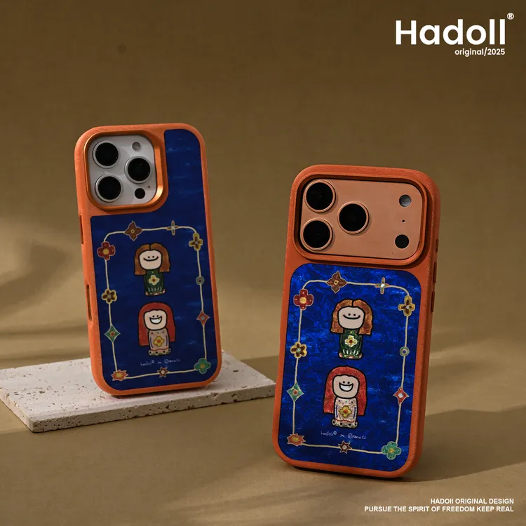 原创“暴发户”iPhone17promax手机壳渐变插画绒毛工艺贵气感磁吸壳