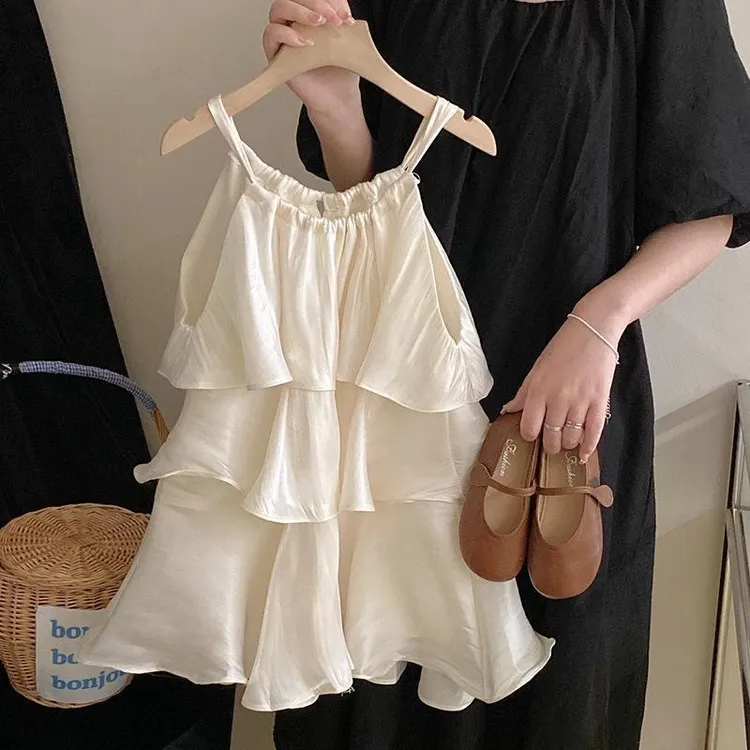 女童洋气连衣裙2025夏装新款儿童甜美背心裙宝宝蛋糕裙气质仙女裙