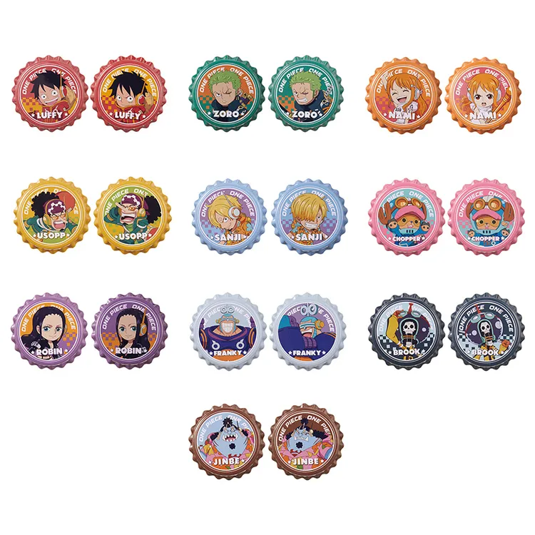  【海贼王系列】名创优品One Piece航海王 瓶盖系列吧唧冰箱贴盲盒