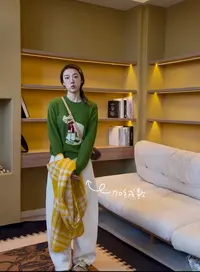 ART【素雅裤】内里加绒 抽绳松紧腰设计 垂感阔腿冬季简约休闲裤女