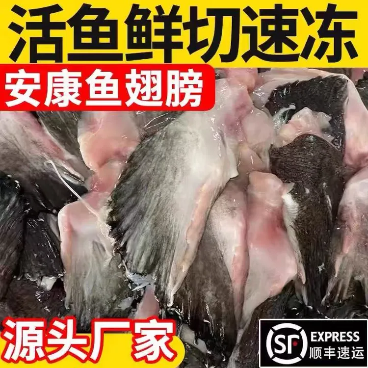 新鲜安康鱼翅膀冷冻鱼翅鱼鳍安康鱼鲜活深海鱼翅海鲜水产冷链发货