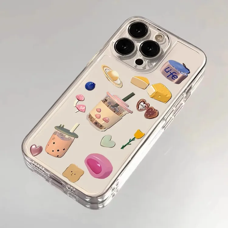 少女蛋糕奶茶适用iPhone16手机壳苹果15promax保护套14防摔全包13