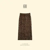 OYBN欧阳贝妮【野蛮生长】微胖大码复古豹纹羊毛针织半身裙5899