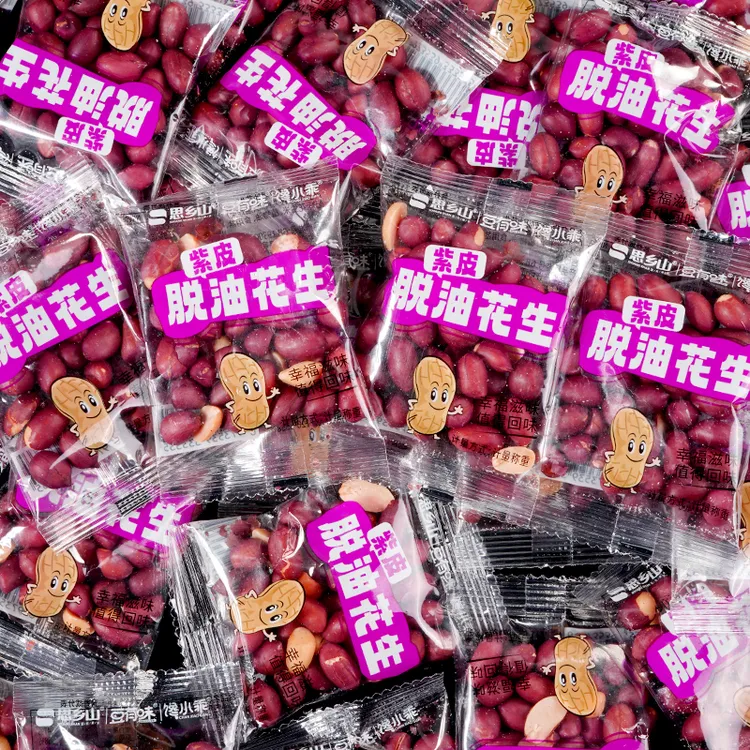 馋小乖紫皮脱油原味花生米追剧下酒休闲解馋零食