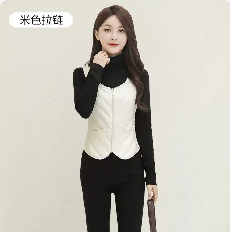 【2025新款】羽绒马甲女背心轻薄内穿保暖贴身女士打底内胆马甲冬季