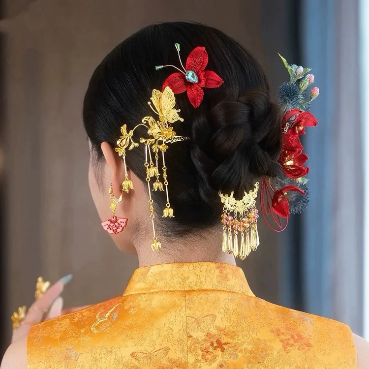 z8523新款中式新娘头饰结婚簪子古风