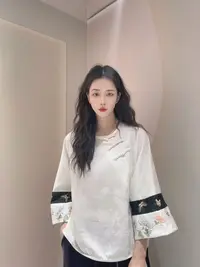 九月  清韵    新款复古显瘦国风中式复古汉服上衣