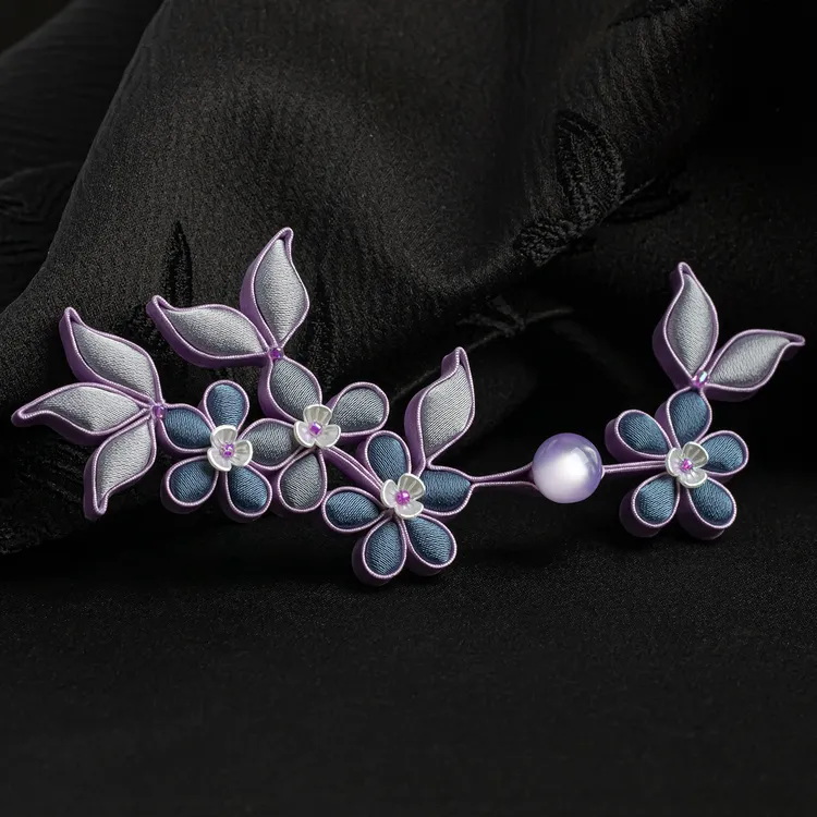 原创旗袍盘扣扣子新中式玉石小雏菊扣汉服唐装纽扣礼服装饰扣辅料