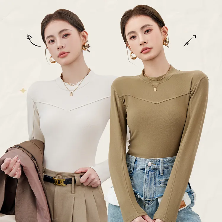 【羊绒蚕丝】圆领定制打底衫1662