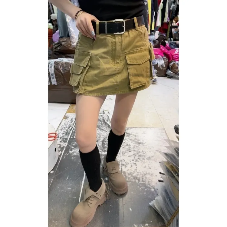 今年流行高级感工装裤裙2025年夏季新款梨形高腰显瘦半身裙